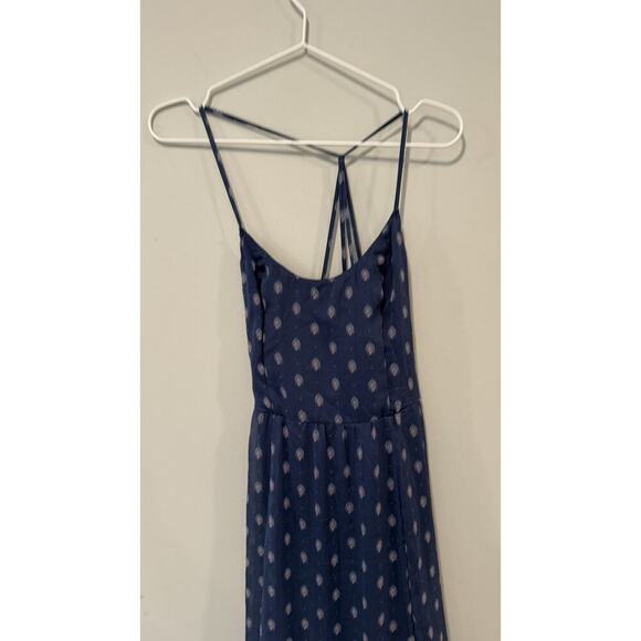 Abercrombie Fitch Maxi Dress Small Navy Floral V Neck nWT 1729 - Picture 4 of 11